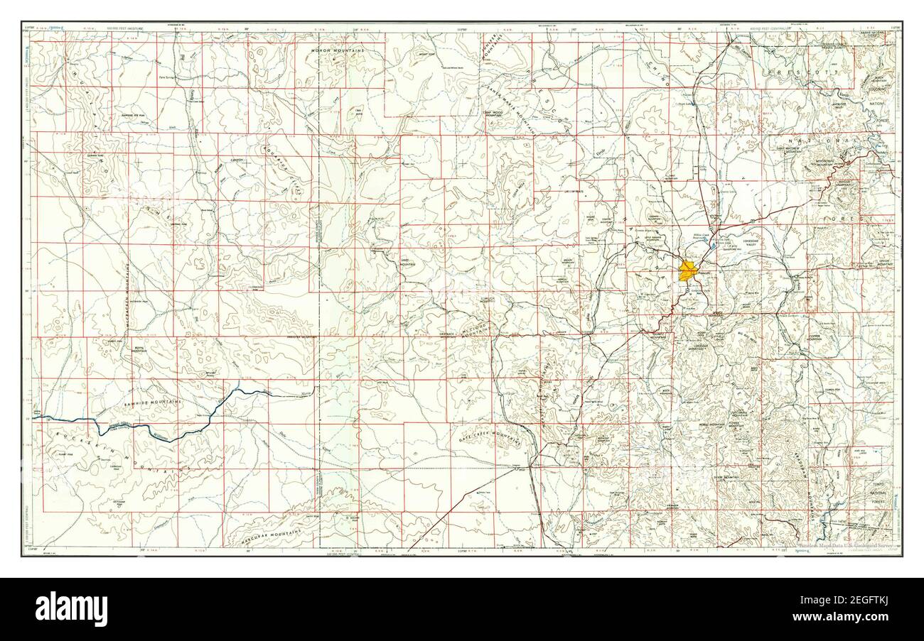 Prescott, Arizona, map 1960, 1:250000, United States of America by ...