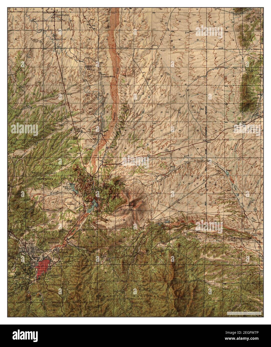 Prescott, Arizona, map 1948, 1:63360, United States of America by ...