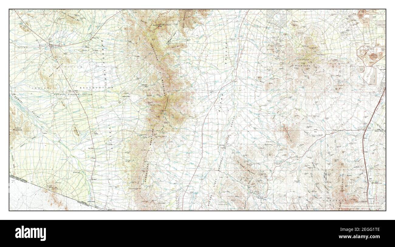 Sells, Arizona, map 1994, 1100000, United States of America by
