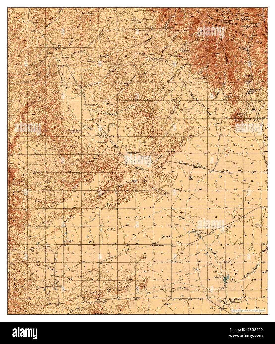 Sierra Bonita Ranch, Arizona, map 1943, 162500, United States of