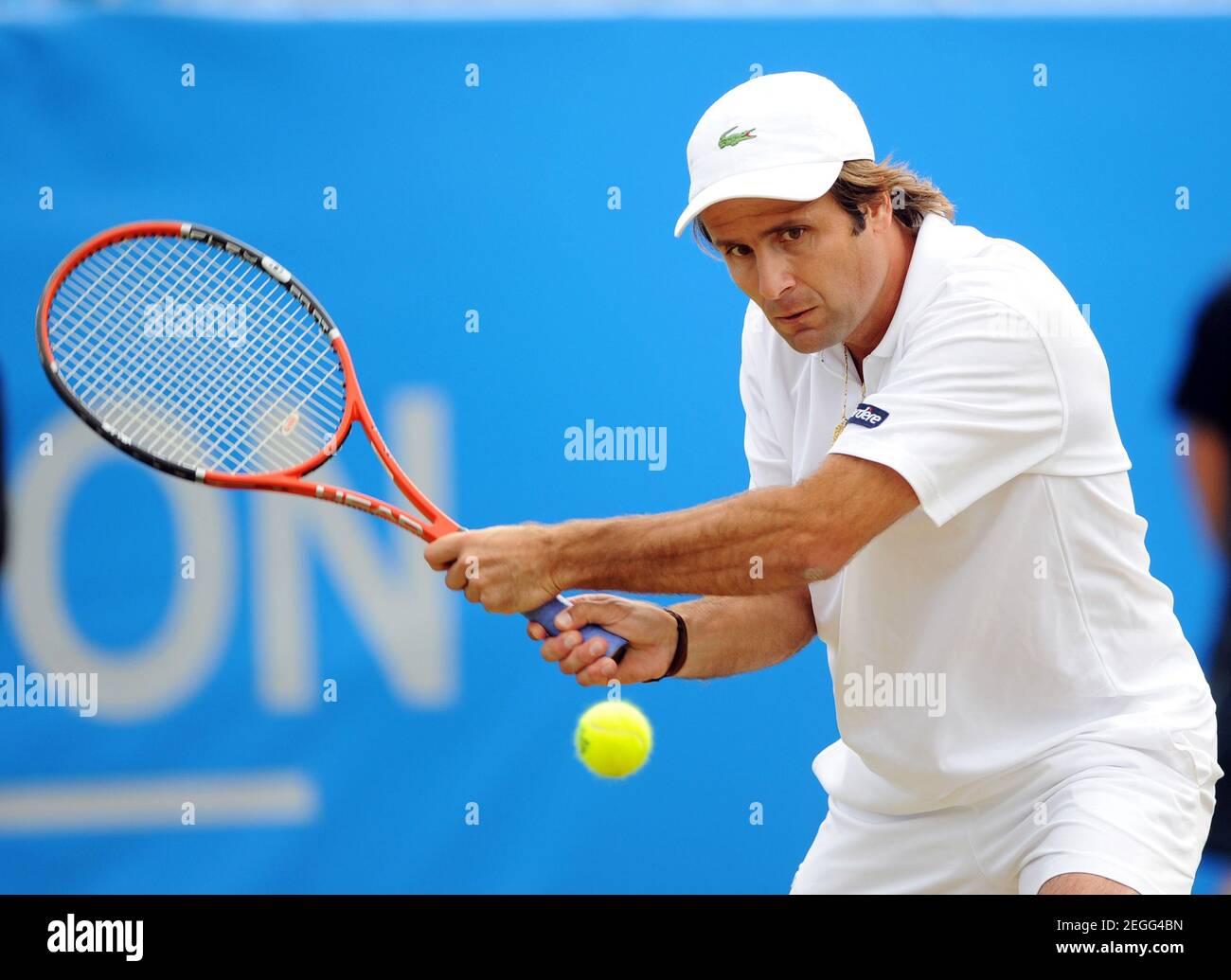 Tennis - AEGON International - Devonshire Park, Eastbourne - 18/6/09  Fabrice Santoro of France in action during the quarter finals Mandatory  Credit: Action Images / Henry Browne Livepic Stock Photo - Alamy