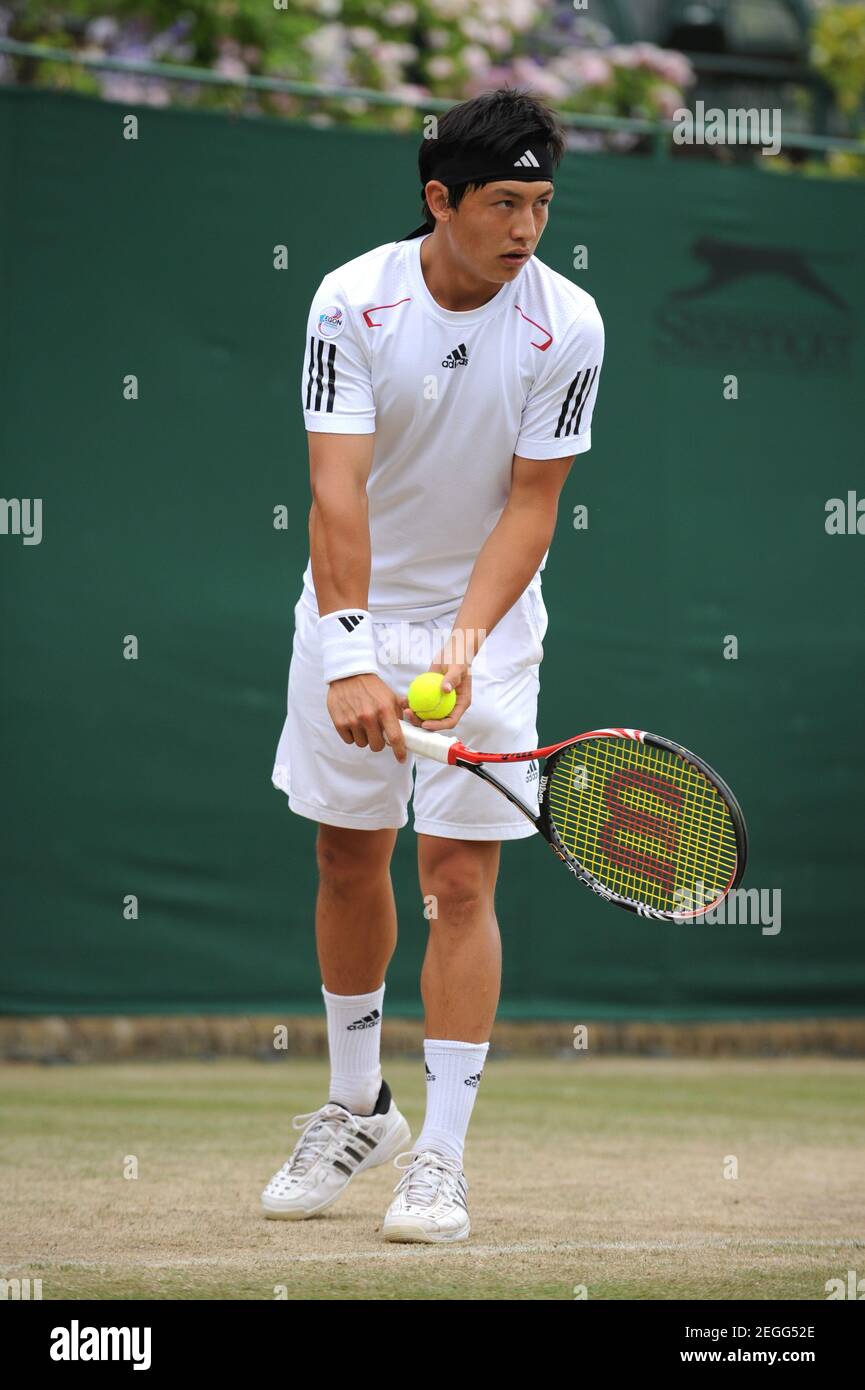 Tennis - Wimbledon - All England Lawn Tennis & Croquet Club, Wimbledon,  England - 1/7/10 Great Britain's Ashley Hewitt during his Boy's Doubles  Second Round match Mandatory Credit: Action Images / Henry Browne Stock  Photo - Alamy