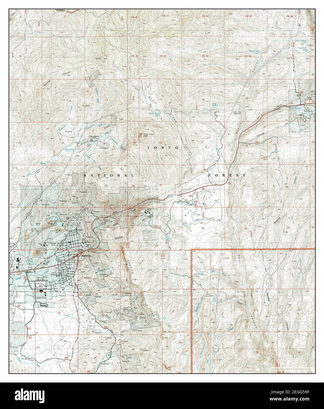 Superior, Arizona, map 2004, 124000, United States of America by