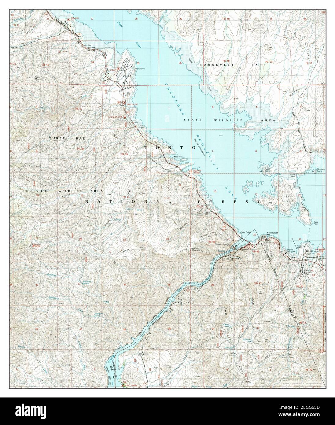 Theodore Roosevelt Dam, Arizona, map 2004, 124000, United States of
