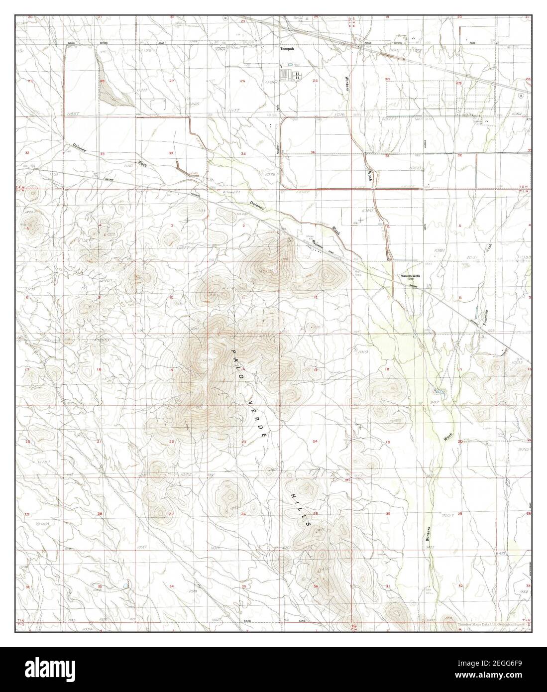 Tonopah, Arizona, map 1984, 124000, United States of America by