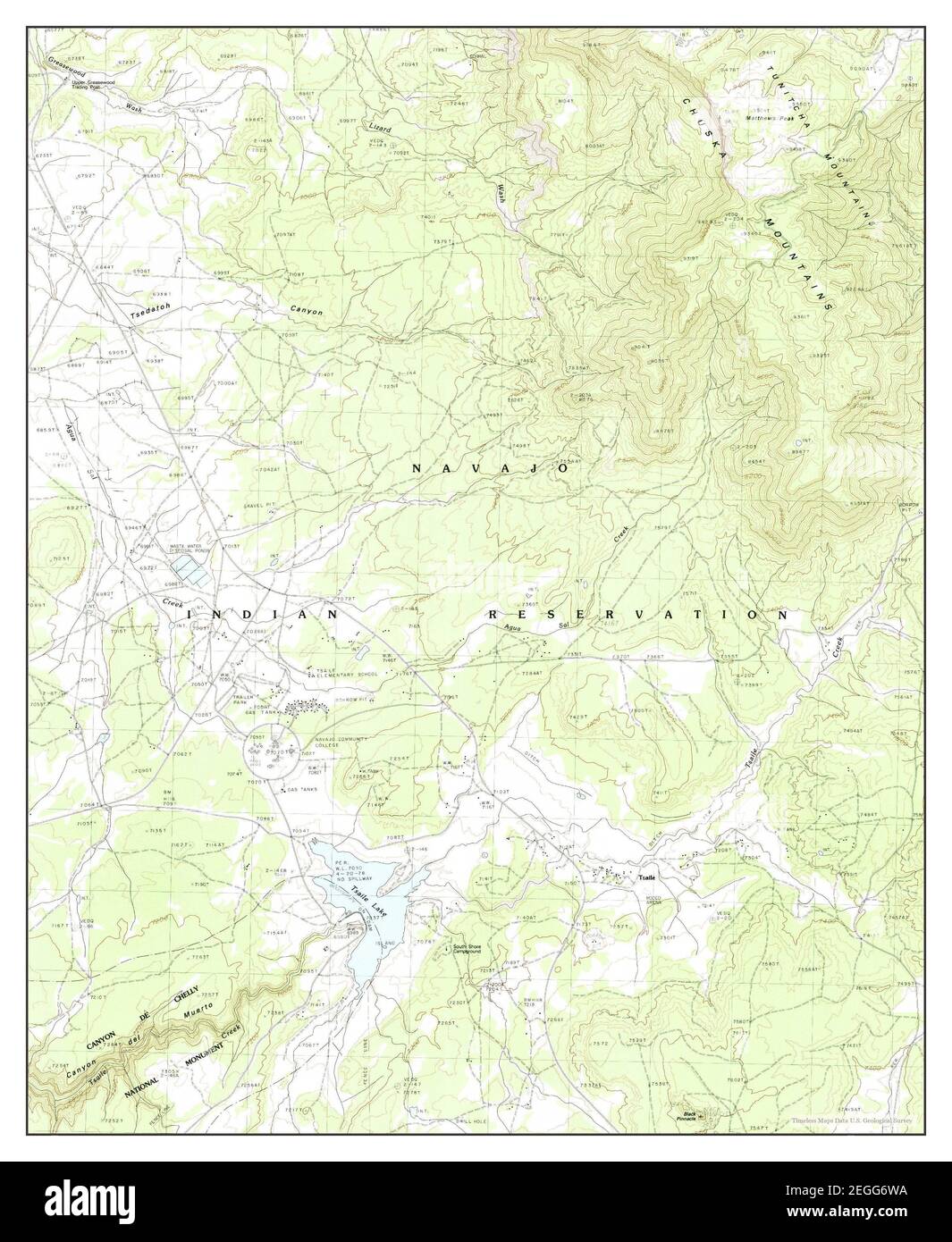 Tsaile, Arizona, map 1982, 1:24000, United States of America by Timeless Maps, data U.S. Geological Survey Stock Photo