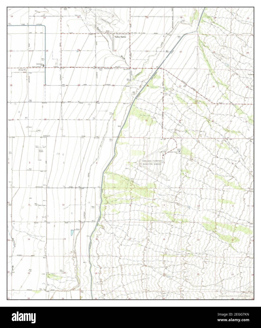 Valley Farms, Arizona, map 1964, 124000, United States of America by Timeless Maps, data U.S