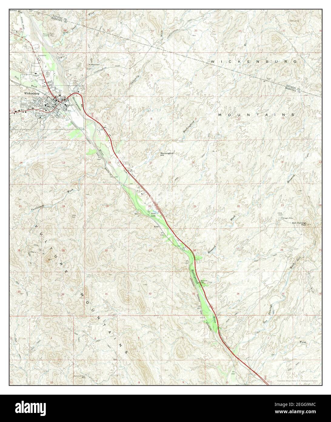 Wickenburg, Arizona, map 1964, 124000, United States of America by