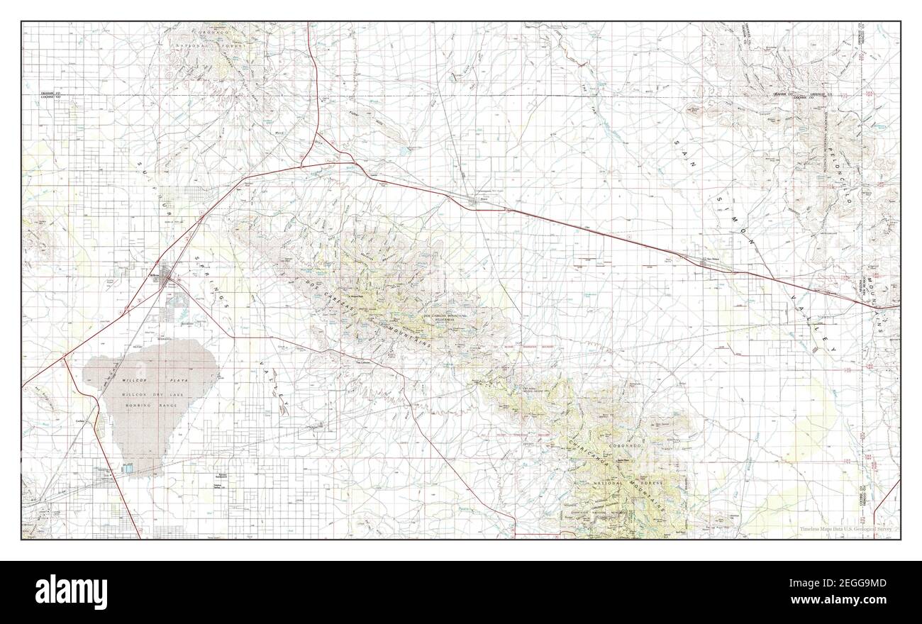 Willcox, Arizona, map 1994, 1100000, United States of America by