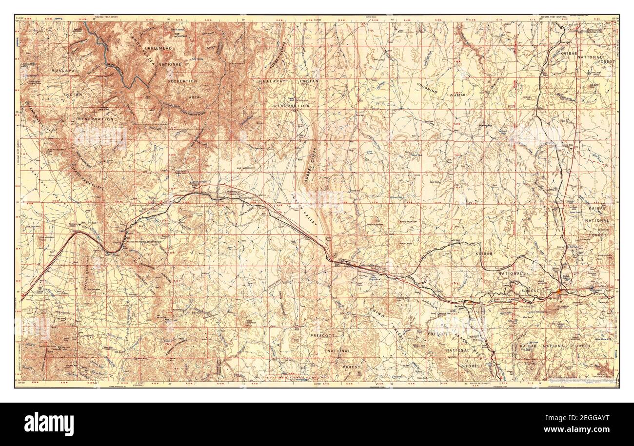 Williams, Arizona, map 1956, 1250000, United States of America by