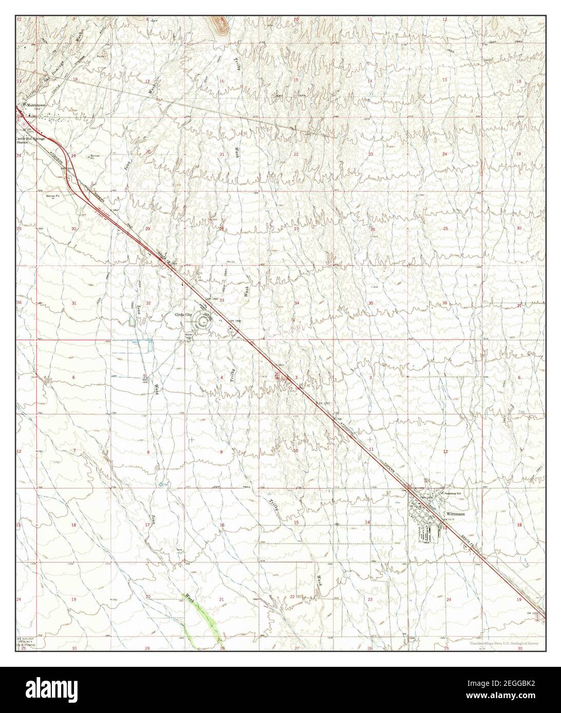 Wittmann, Arizona, map 1965, 1:24000, United States of America by 
