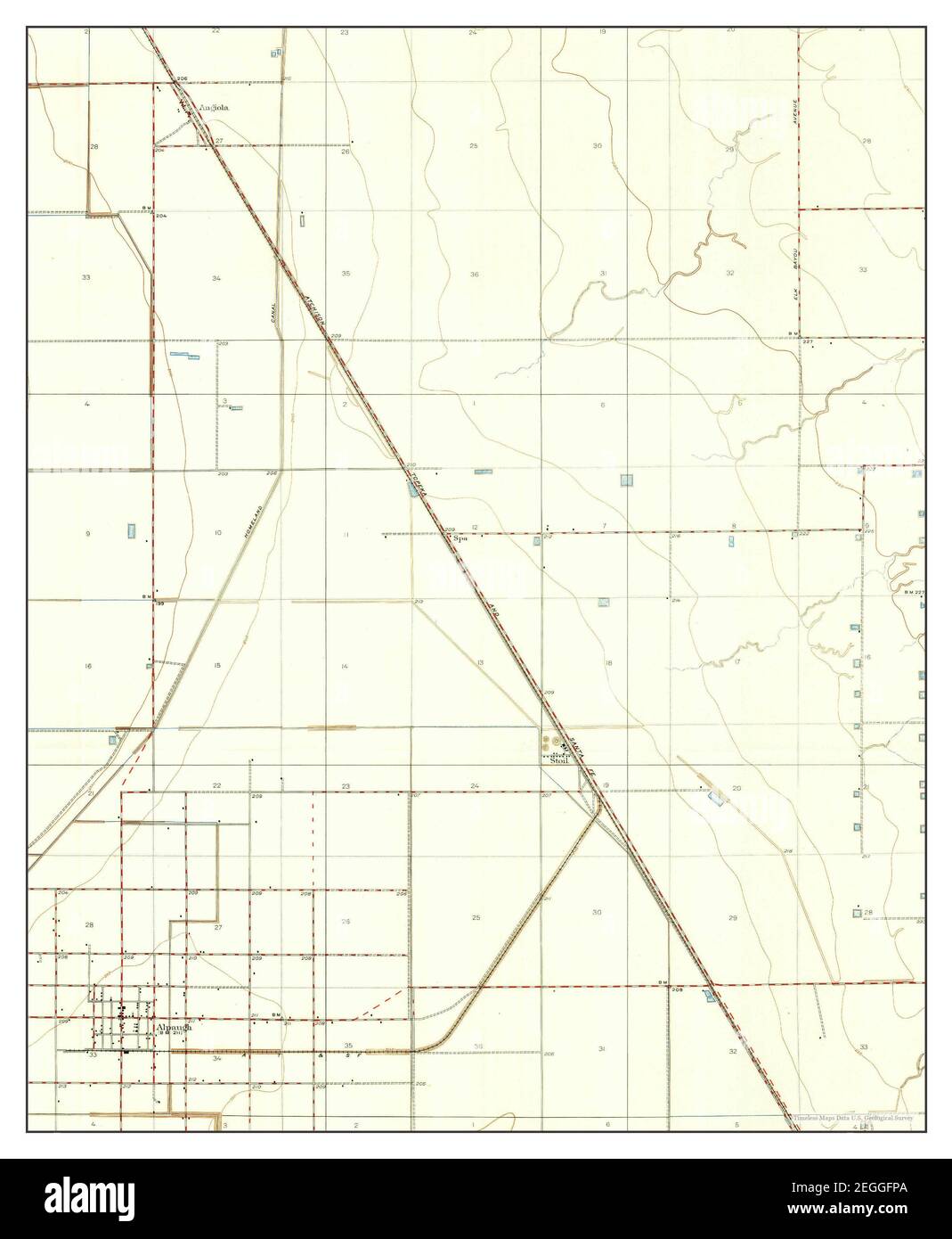 Alpaugh, California, map 1950, 124000, United States of America by