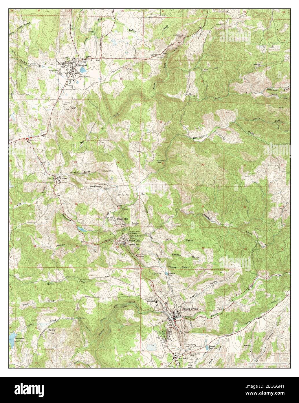 Amador City California Map 1962 124000 United States Of America By Timeless Maps Data Us 0509