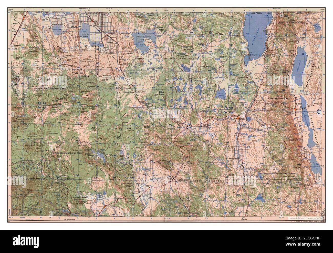 Alturas, California, map 1965, 1250000, United States of America by Timeless Maps, data U.S