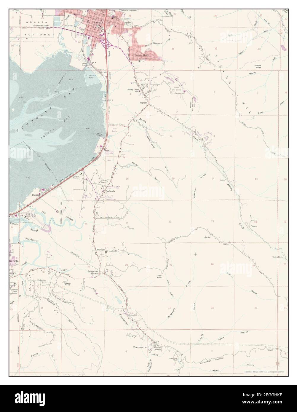 Arcata South, California, map 1959, 124000, United States of America