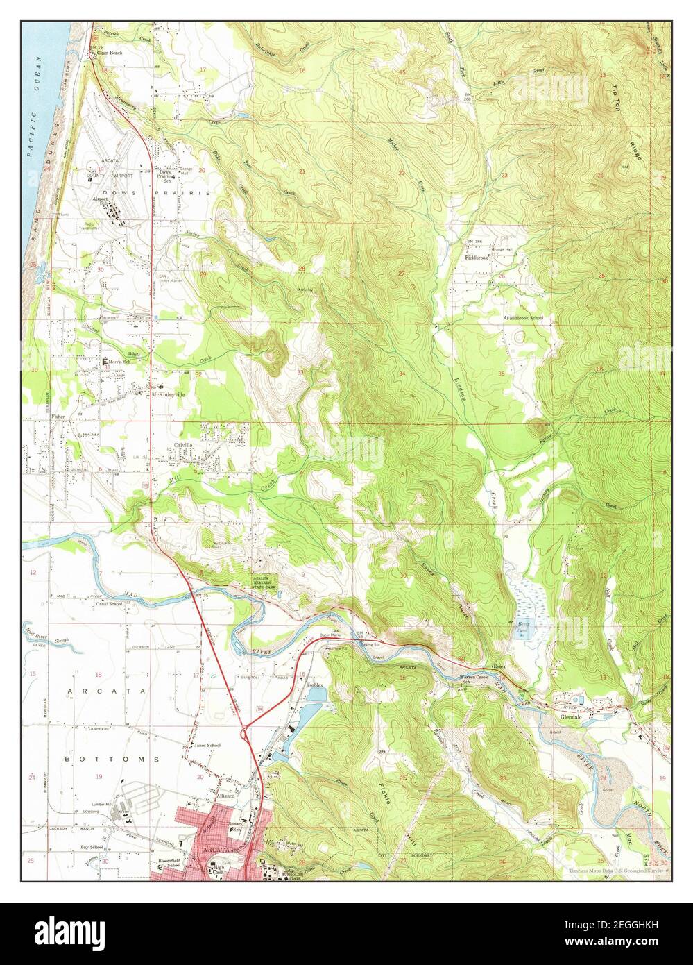 Arcata North, California, map 1959, 124000, United States of America
