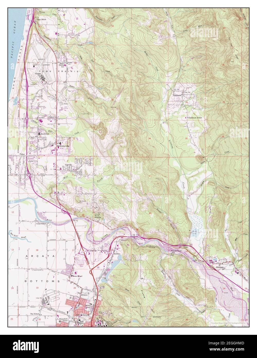 Arcata North, California, map 1959, 1:24000, United States of America ...