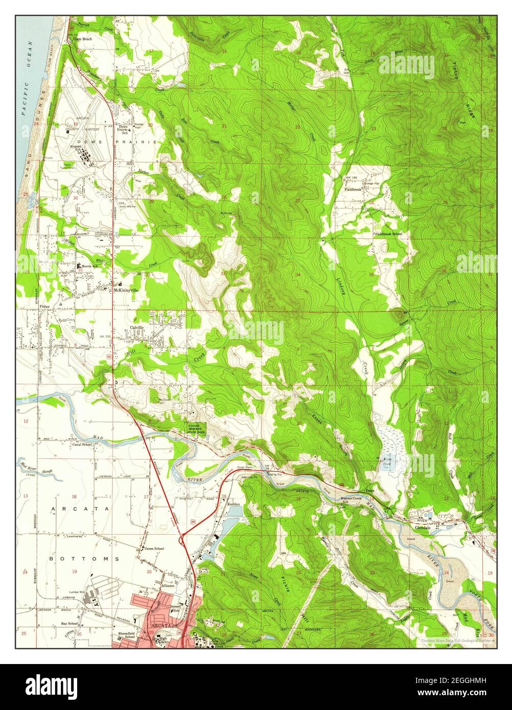 Arcata North, California, map 1959, 124000, United States of America