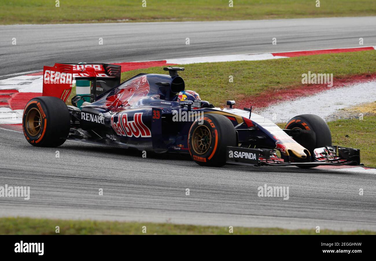Formula One - F1 - Malaysian Grand Prix 2015 - Sepang International Circuit, Kuala Lumpur, Malaysia - 28/3/15  Toro Rosso's Max Verstappen in action during qualifying  Reuters / Olivia Harris  Livepic Stock Photo