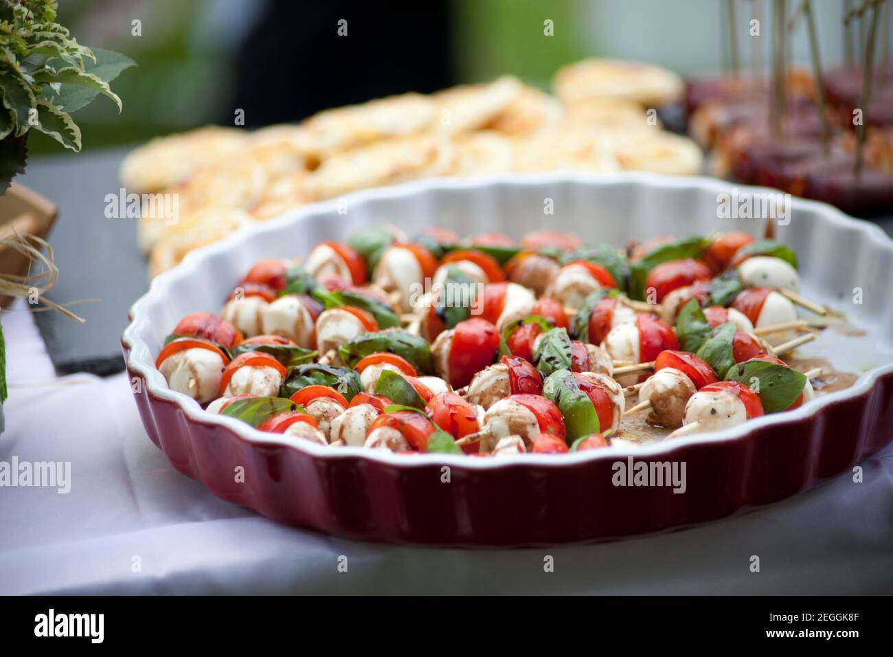 Grill Buffet at party in summer Stock Photo - Alamy