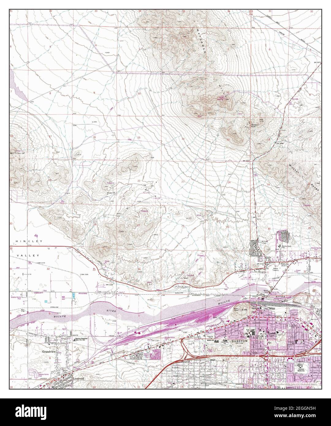 Barstow, California, map 1971, 124000, United States of America by