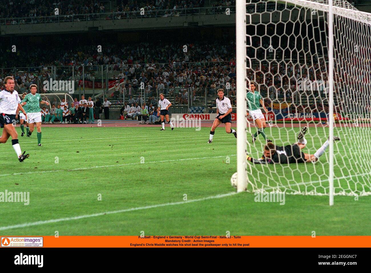 Football 1990 Fifa World Cup Semi Final West Germany V England Stadio Delle Alpi Turin 4 7 90 Mandatory Credit Action Images England S Chris Waddle Watches His Shot