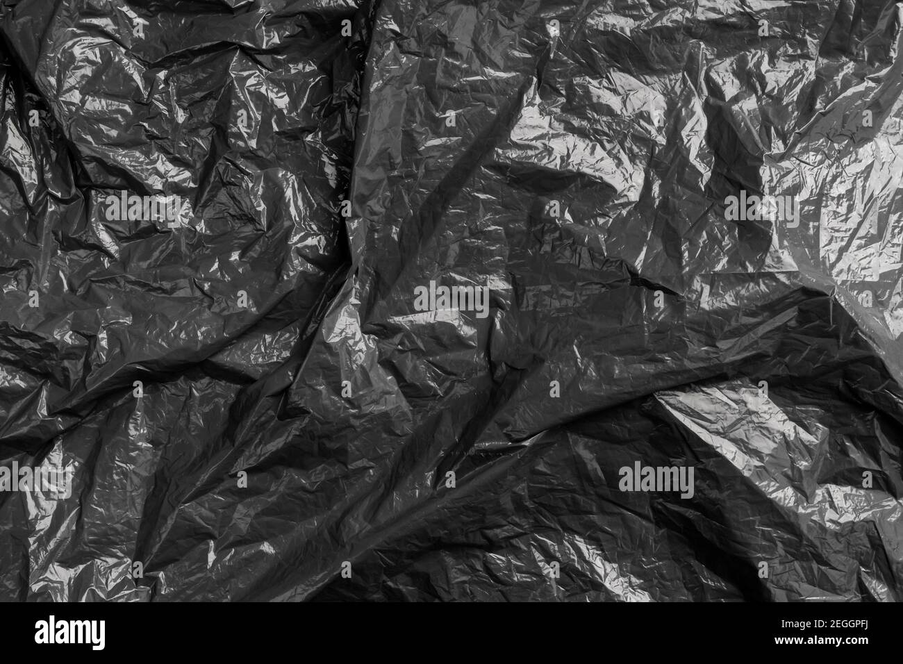 Black texture of crumpled wrinkled garbage plastic bag. Abstract background  Stock Photo - Alamy