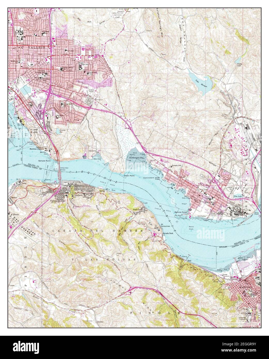 Benicia, California, map 1959, 124000, United States of America by