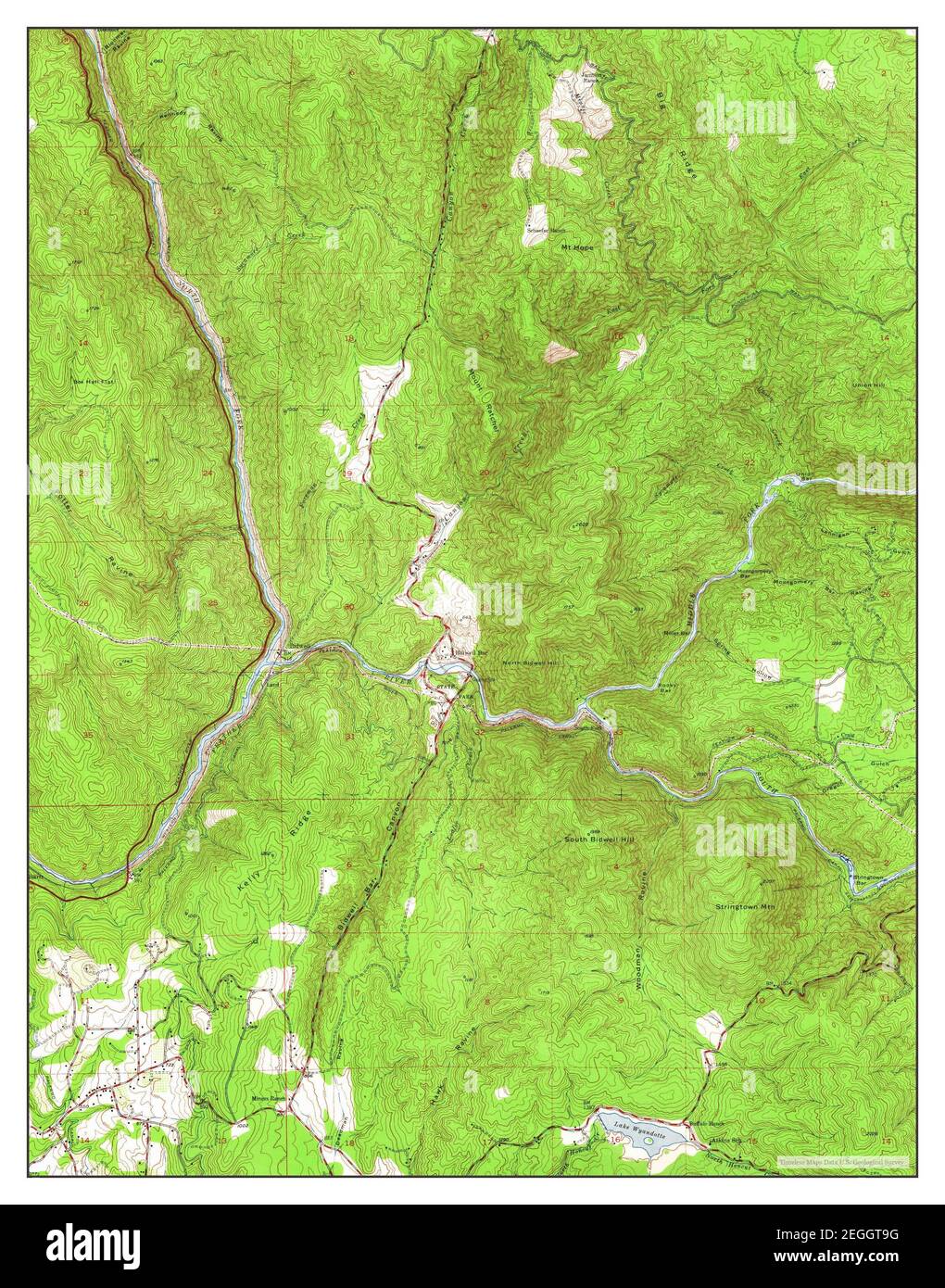 Bidwell Bar, California, map 1947, 1:24000, United States of America by Timeless Maps, data U.S. Geological Survey Stock Photo