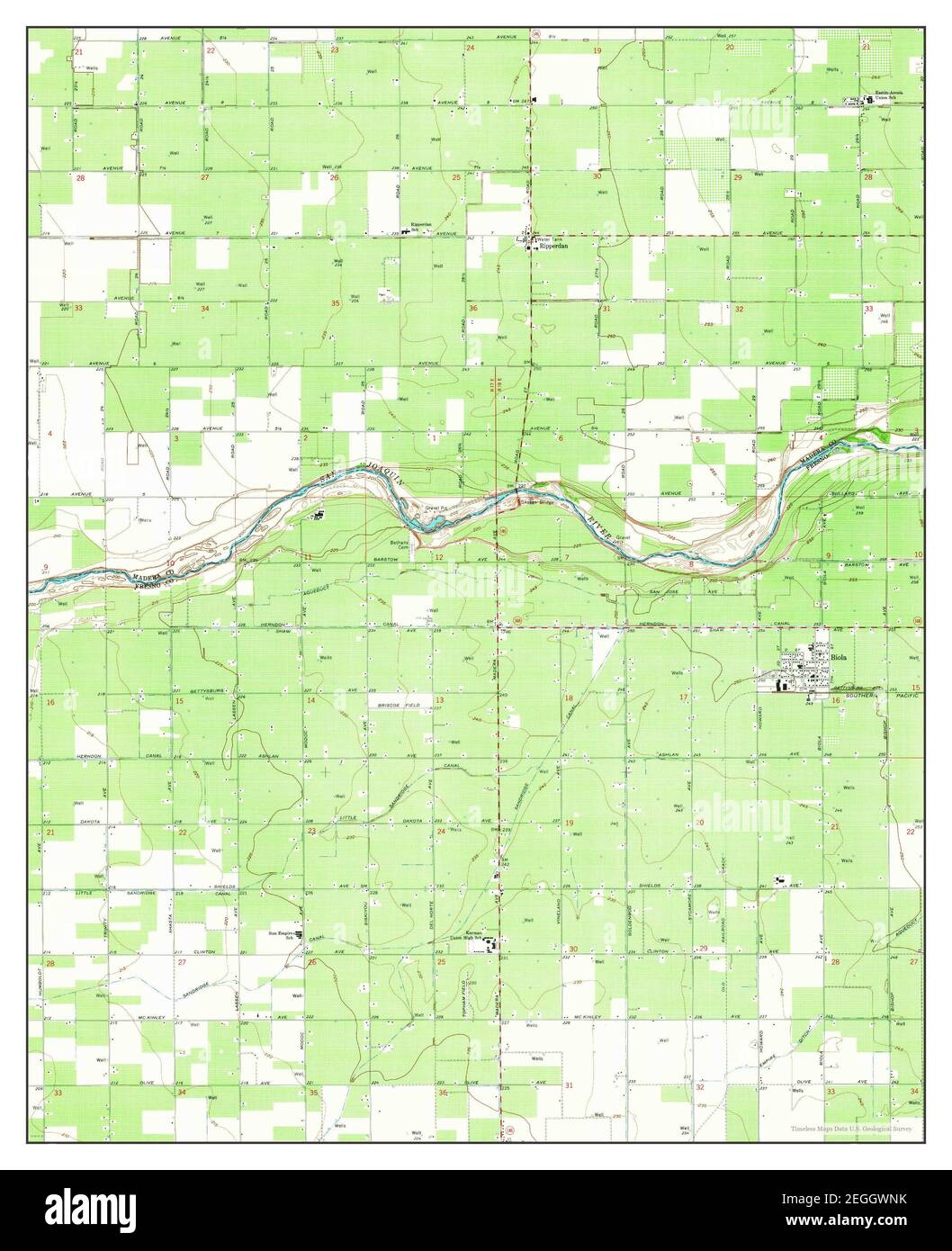 Biola, California, map 1963, 1:24000, United States of America by 
