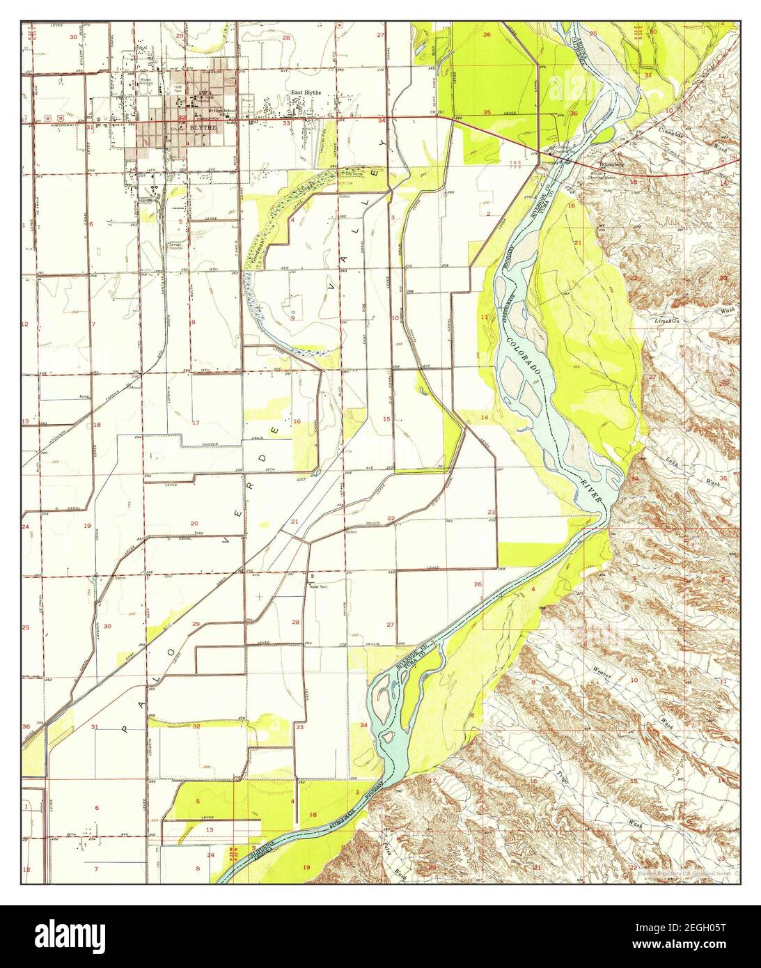 Blythe, California, map 1951, 124000, United States of America by