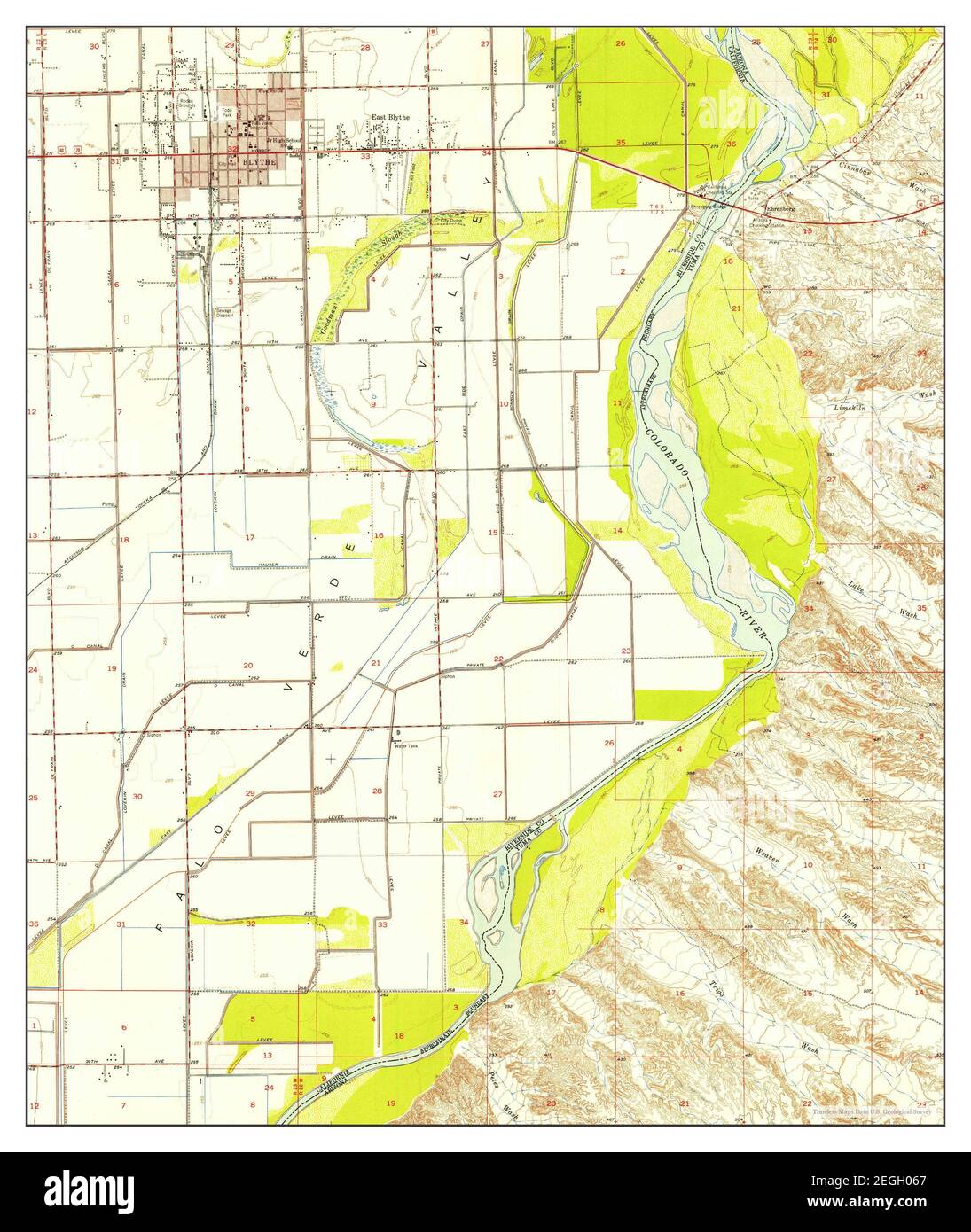 Blythe california map hi-res stock photography and images - Alamy