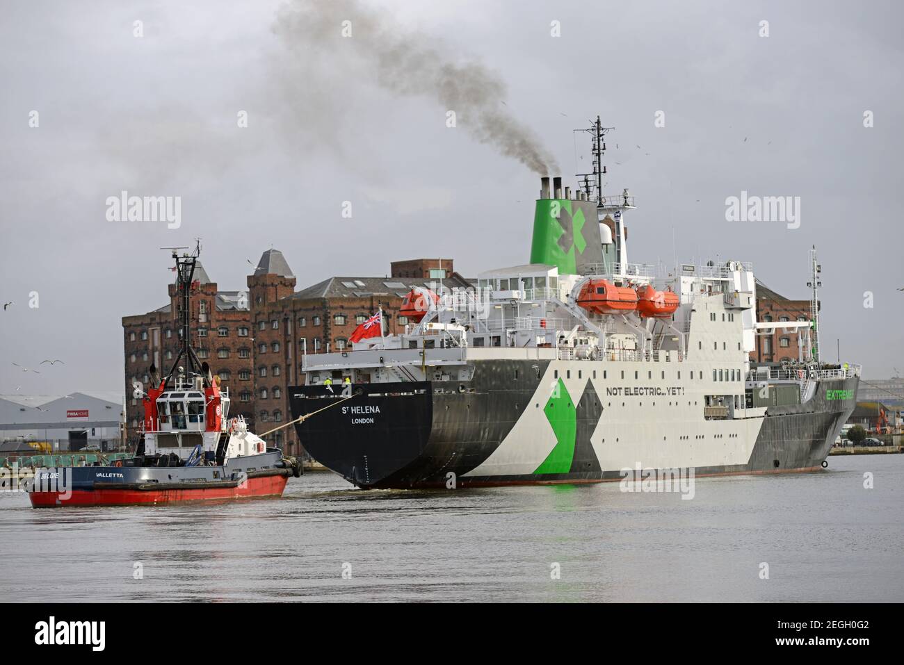ST HELENA making her way through the Birkenhead Dock system to start