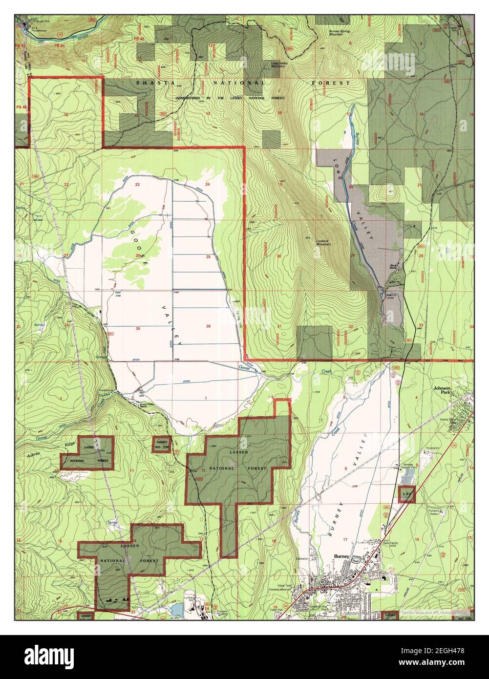 Burney, California, map 1995, 124000, United States of America by