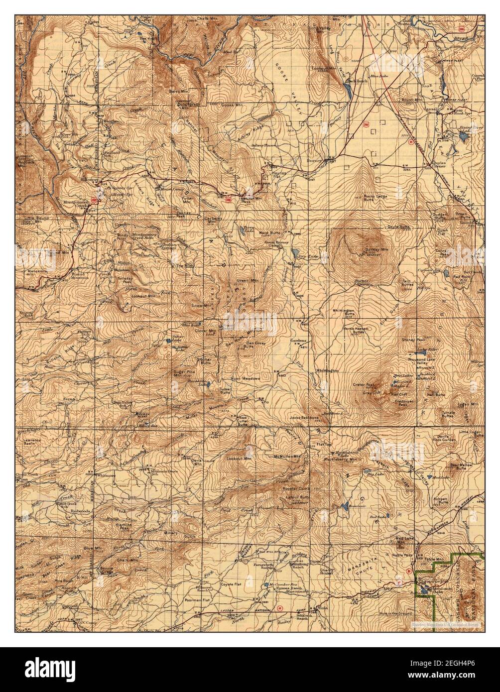 Burney, California, map 1939, 1125000, United States of America by