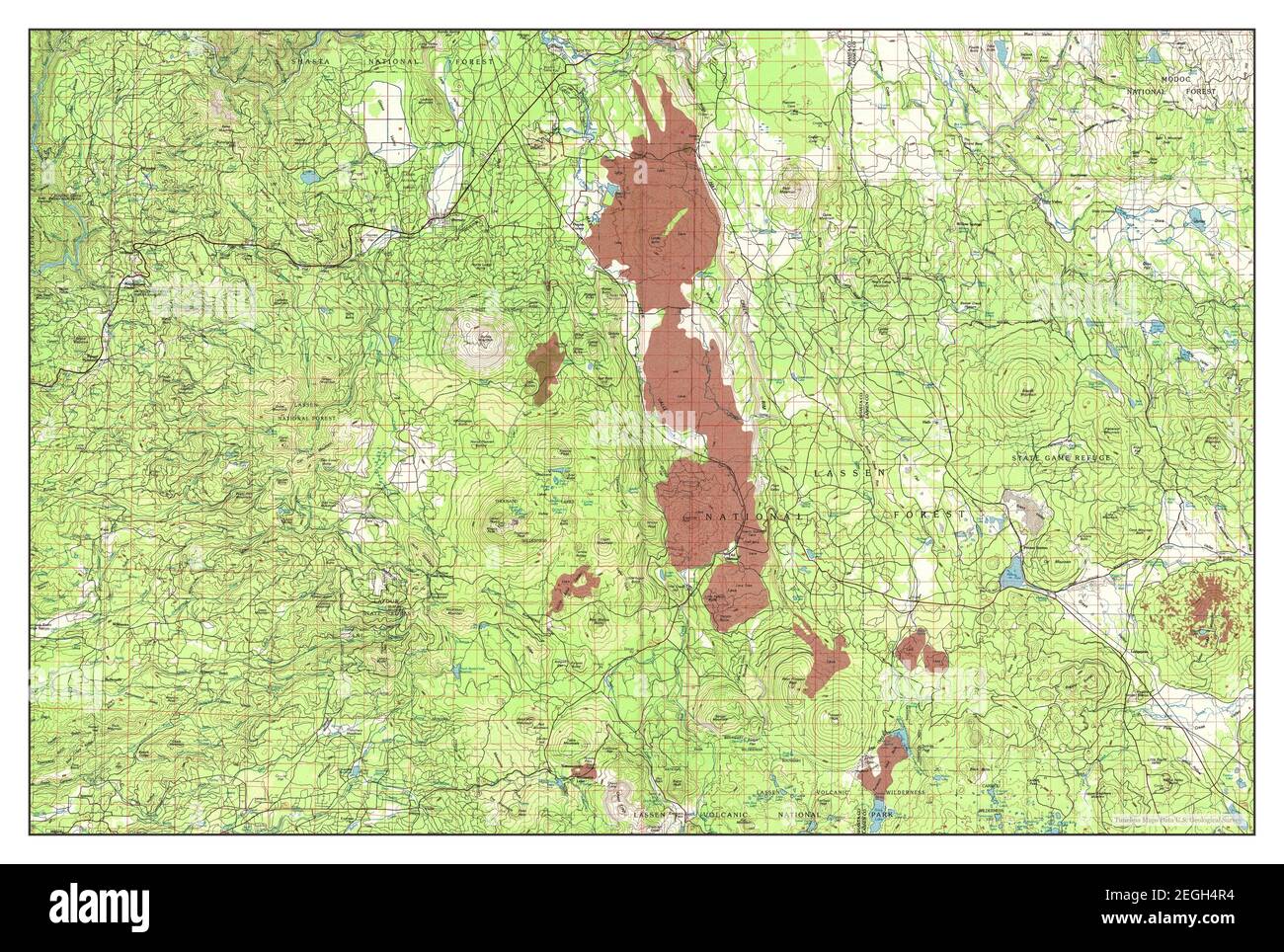 Burney, California, map 1976, 1100000, United States of America by