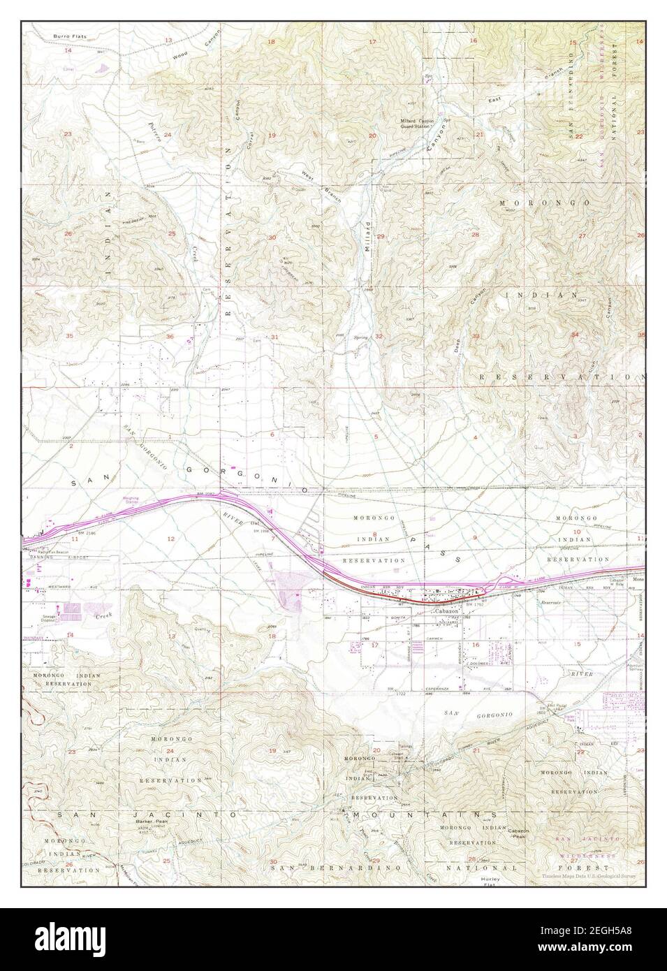 Cabazon, California, map 1956, 1:24000, United States of America by 