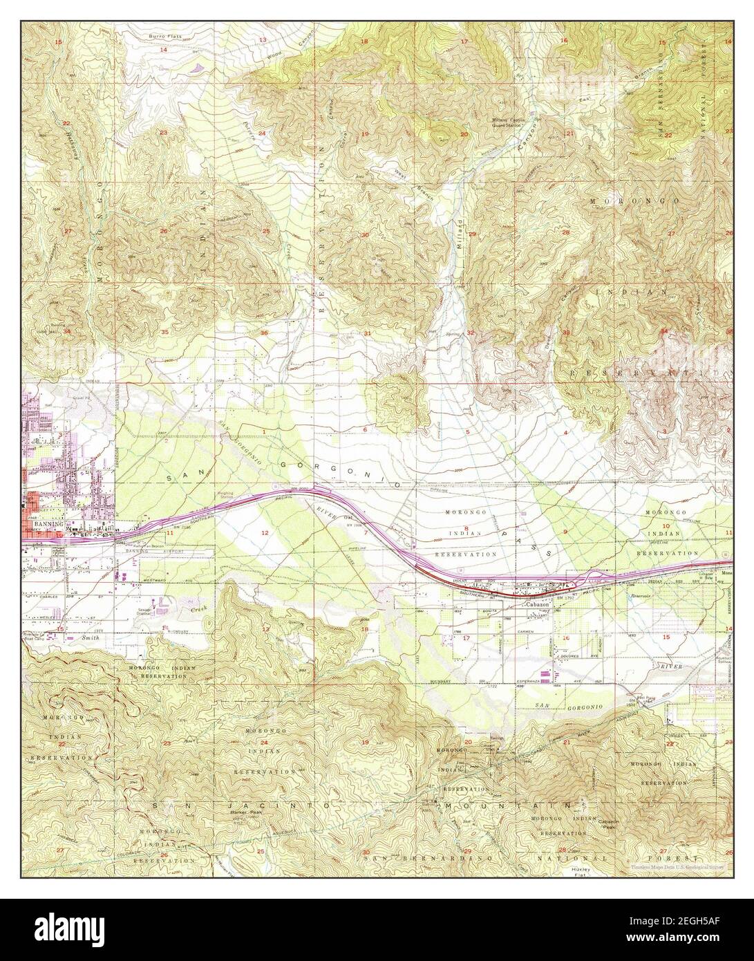 Cabazon, California, map 1956, 1:24000, United States of America by 
