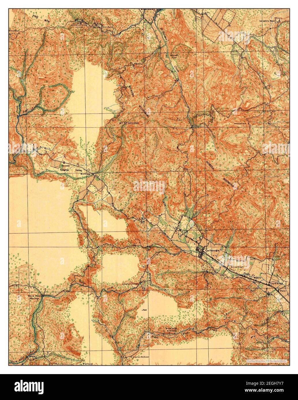 Calistoga california map hires stock photography and images Alamy