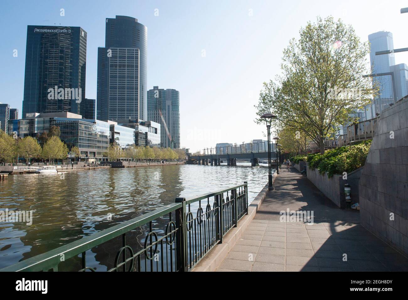 Evan Walker Bridge, downtown Melbourne, Australia Stock Photo
