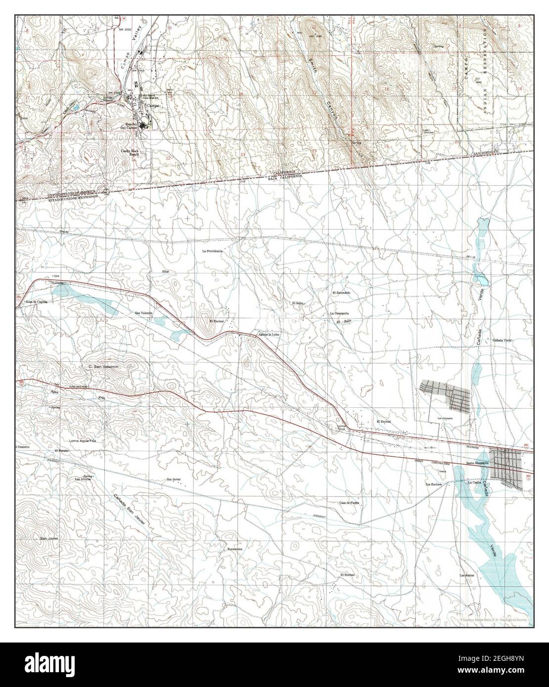Campo, California, map 1996, 124000, United States of America by