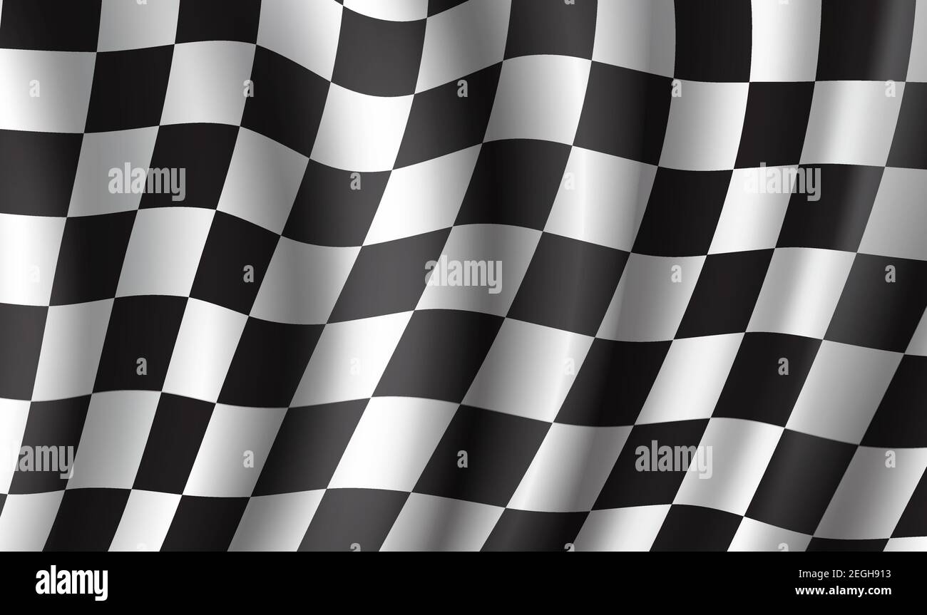 Racing flag 3d illustration background. Race sport and rally ...