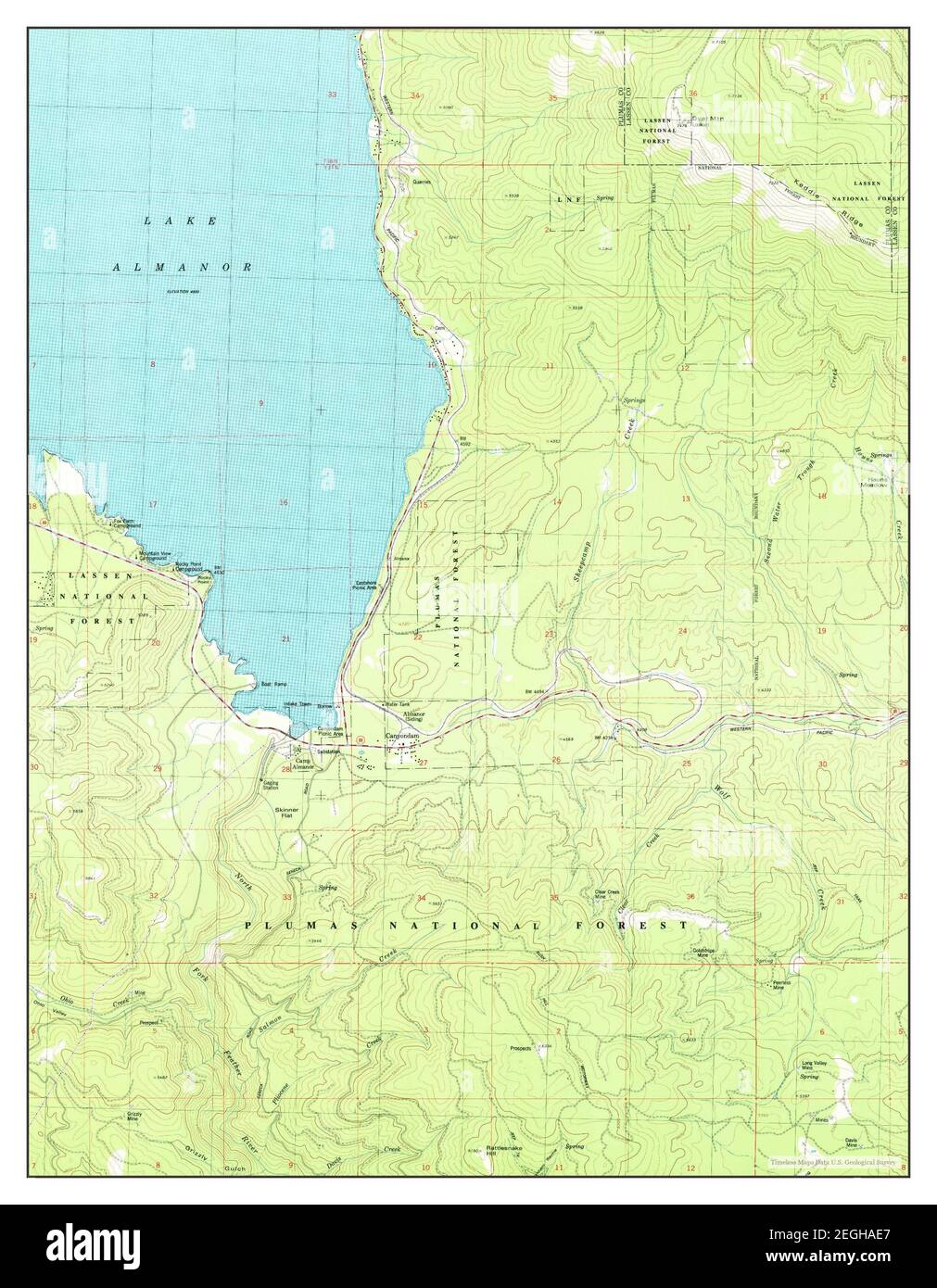 Canyondam, California, map 1979, 124000, United States of America by