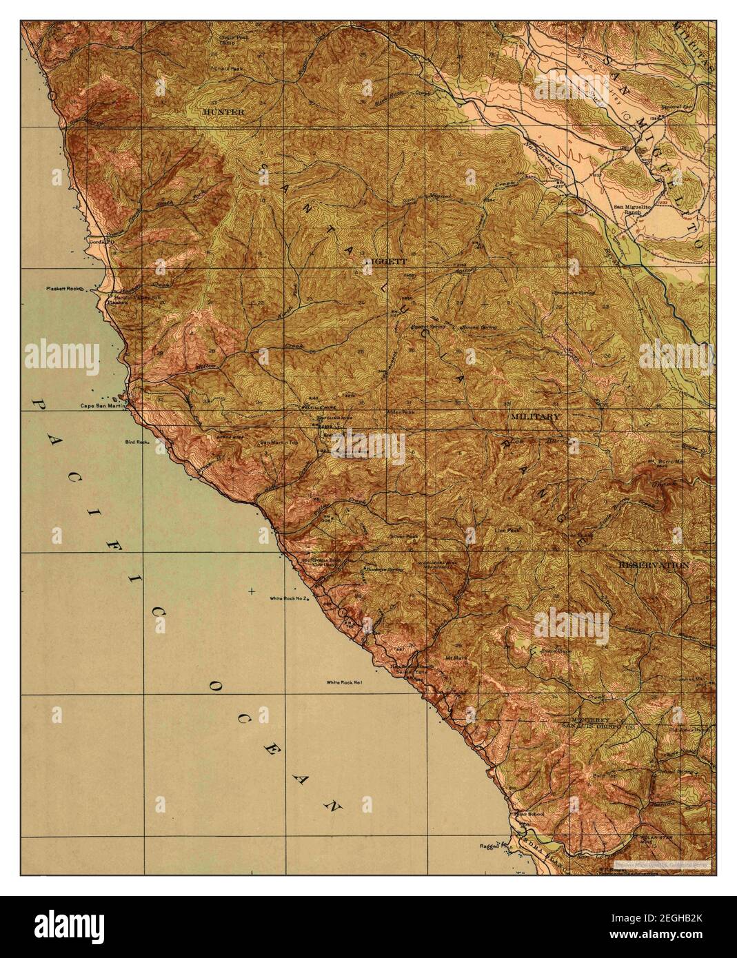 Cape San Martin, California, map 1942, 162500, United States of