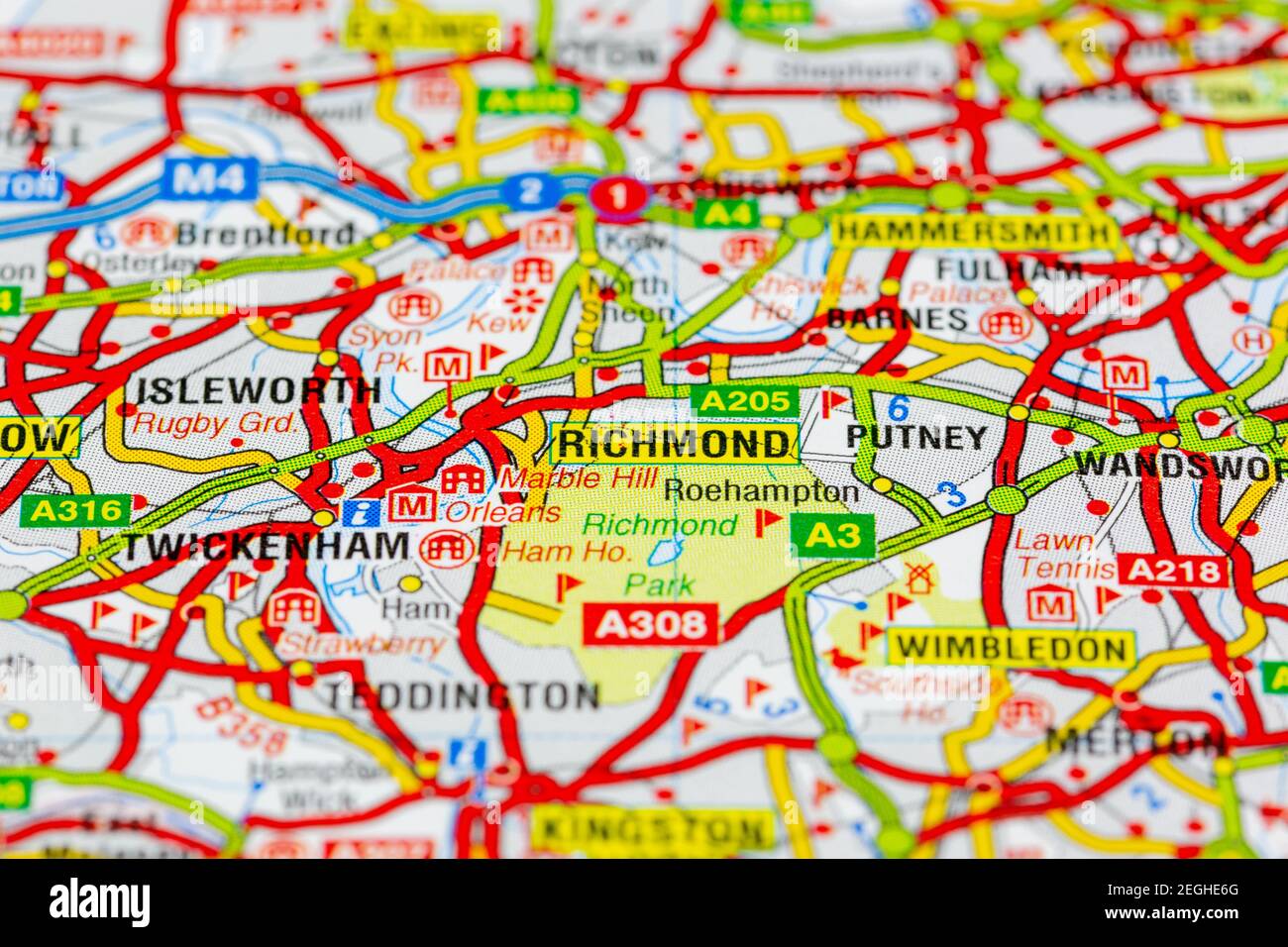 Map Of Richmond And Surrounding Areas Richmond And Surrounding Areas Shown On A Road Map Or Geography Map Stock  Photo - Alamy