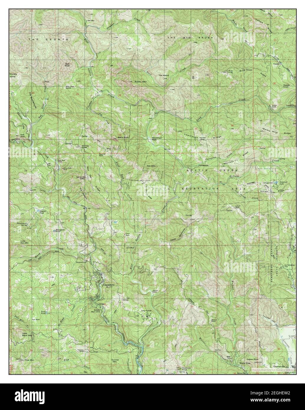 Cazadero, California, map 1998, 124000, United States of America by