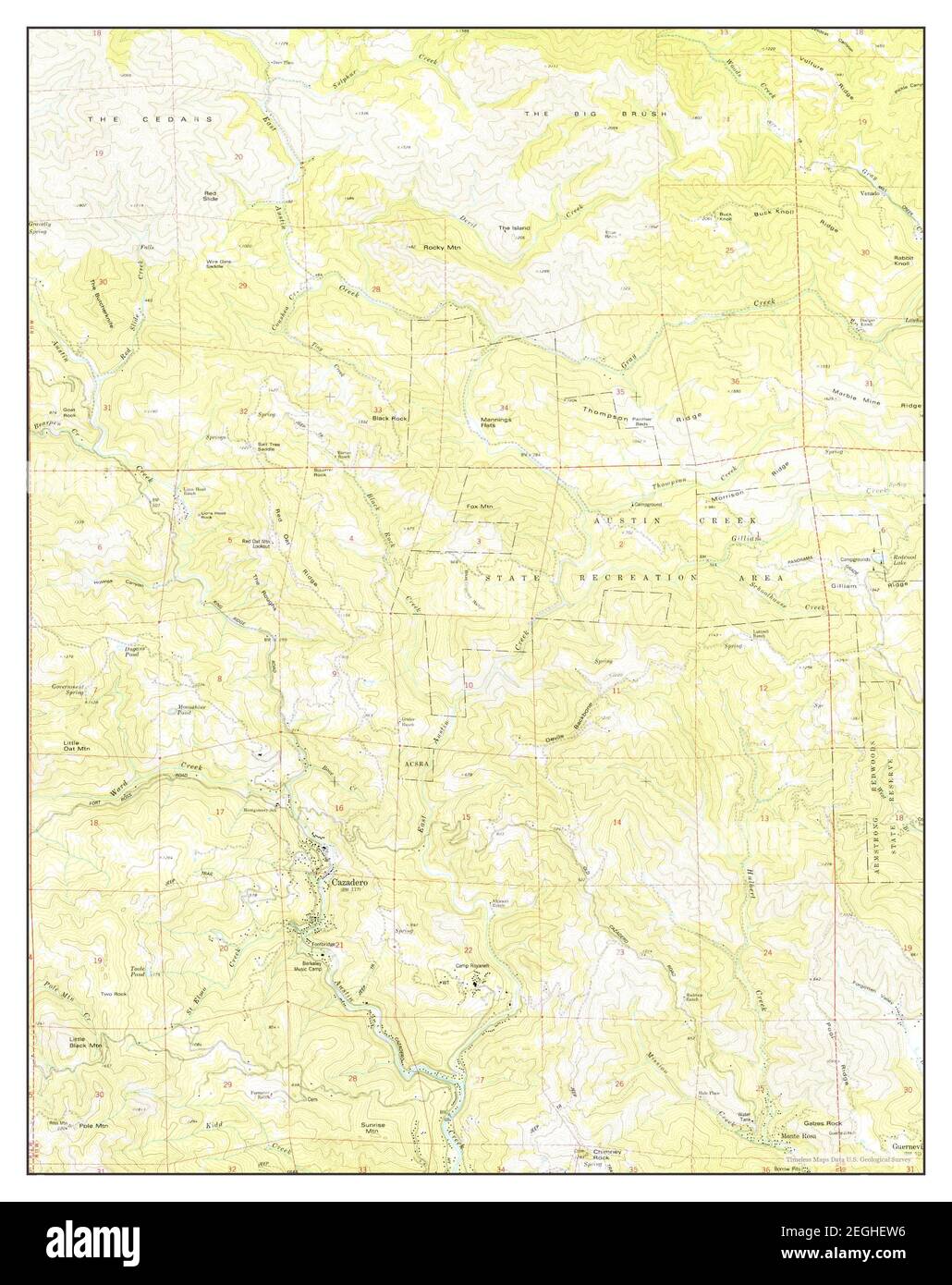 Cazadero, California, map 1978, 124000, United States of America by
