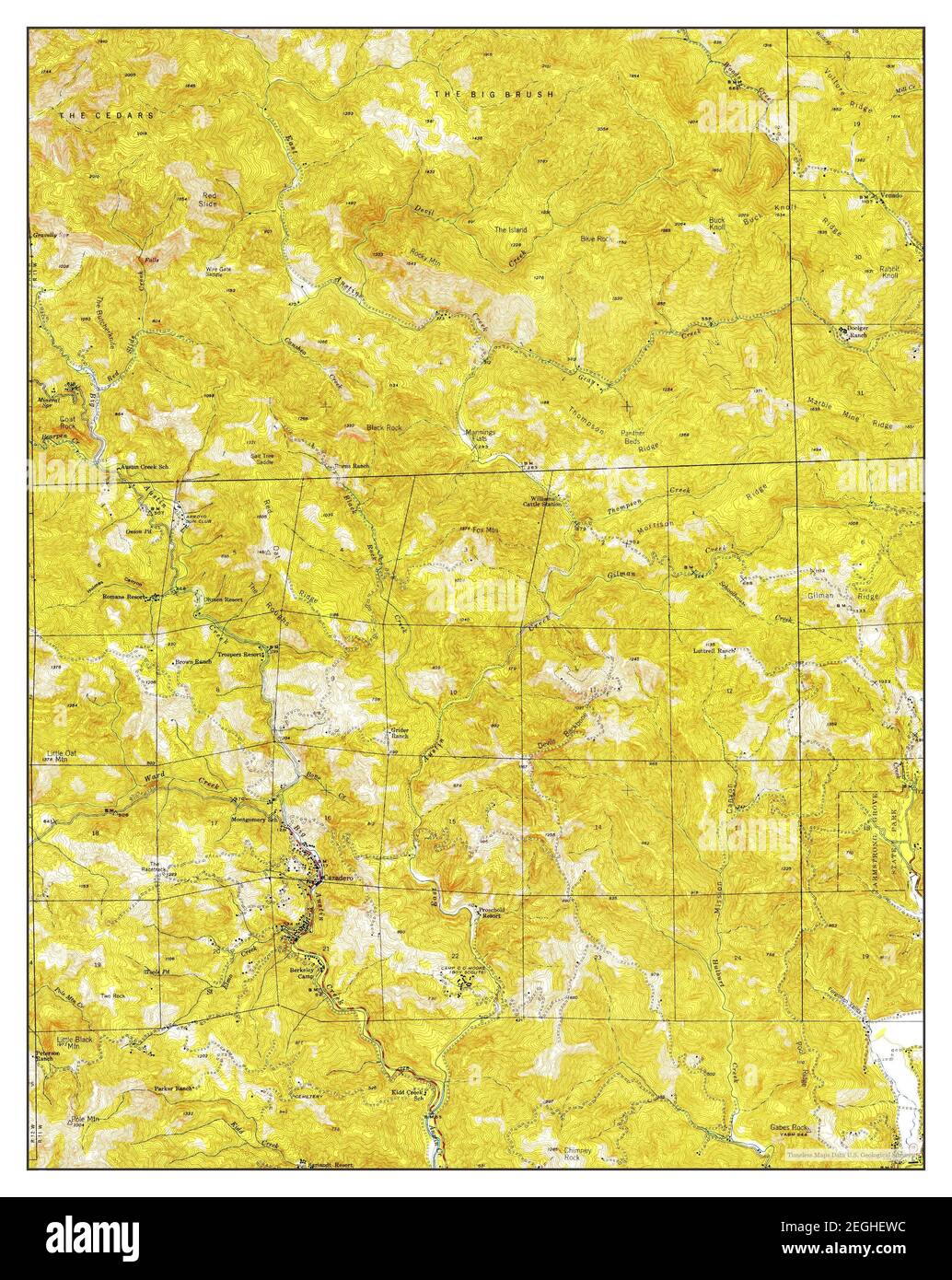 Cazadero, California, map 1943, 124000, United States of America by
