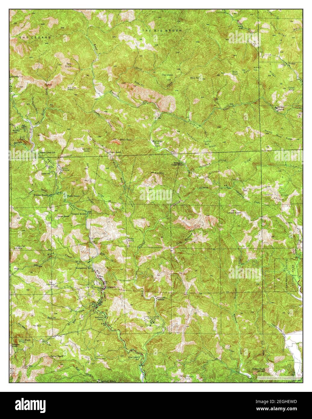 Cazadero, California, map 1943, 124000, United States of America by