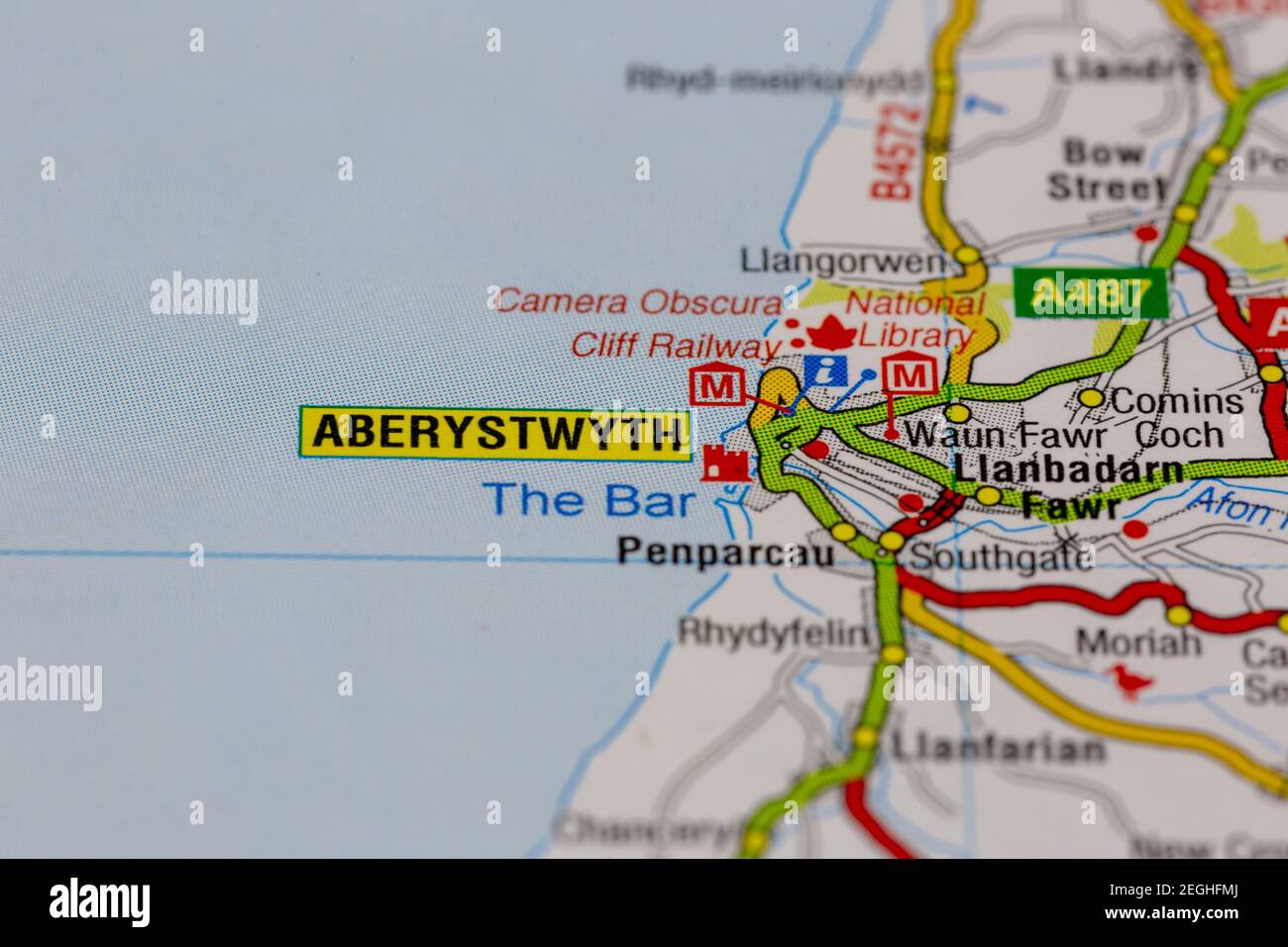 Map Of Aberystwyth Area Aberystwyth Map High Resolution Stock Photography And Images - Alamy